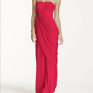 David’s Bridal Bridesmaid Dress in Cherry